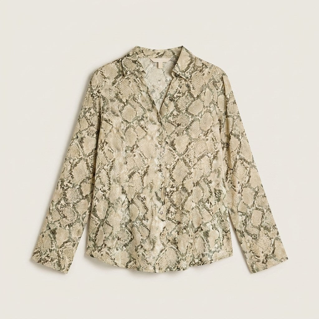 Blusa Pistacho Manga Larga Slim Fit en plano