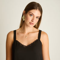 Blusa Negro Sin Mangas Elasticidad Nula Sin Forro Calce Normal Tela Plano