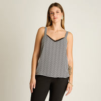 Blusa Crudo Sin Mangas Elasticidad Nula Sin Forro Calce Normal Tela Plano