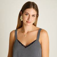 Blusa Azul Sin Mangas Elasticidad Nula Sin Forro Calce Normal Tela Plano