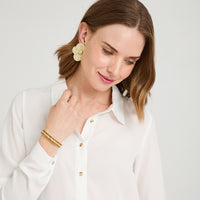 Blusa Manga Larga con Botones Crudo