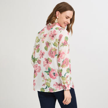 Blusa Manga Larga con Botones Rosado