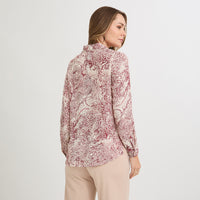 Blusa Manga Larga con Botones Rojo