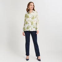 Blusa Manga Larga con Botones Verde
