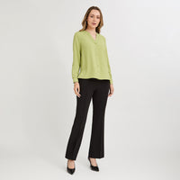Blusa Manga Larga con Botones Frontales Verde