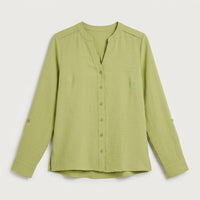 Blusa Manga Larga con Botones Frontales Verde en plano