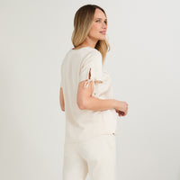 Blusa Manga Corta Escote V Arena
