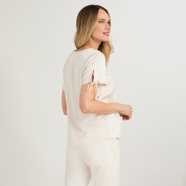Blusa Manga Corta Escote V Arena