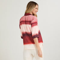 Blusa Satin Manga 3/4 Estampada Arena