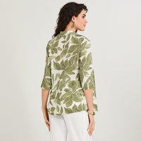 Blusa Twin Set Manga 3/4 con Tapado Verde