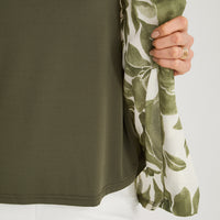 Blusa Twin Set Manga 3/4 con Tapado Verde