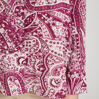 Blusa Manga Larga Print con Lurex Morado