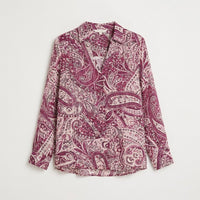 Blusa Manga Larga Print con Lurex Morado en plano
