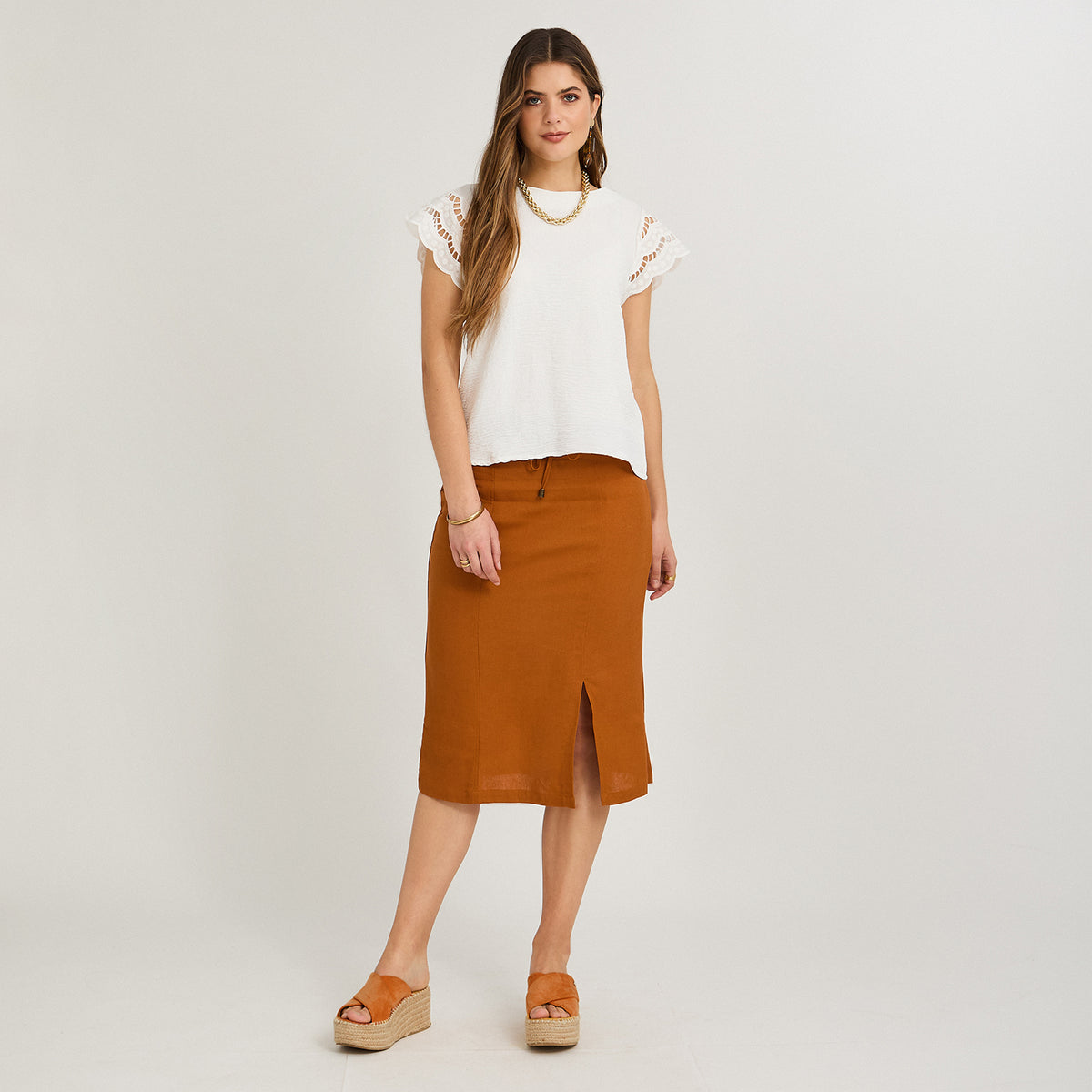Blusa Manga Broderie Lisa Blanco