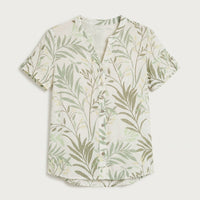 Blusa Manga Corta Plumeti Verde en plano