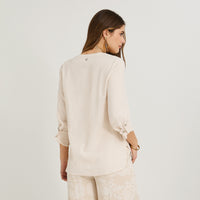 Blusa Lino Manga Roll Up Arena