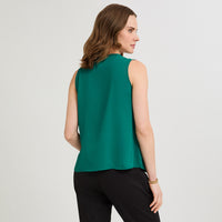 Blusa Sin Mangas con Capa Verde
