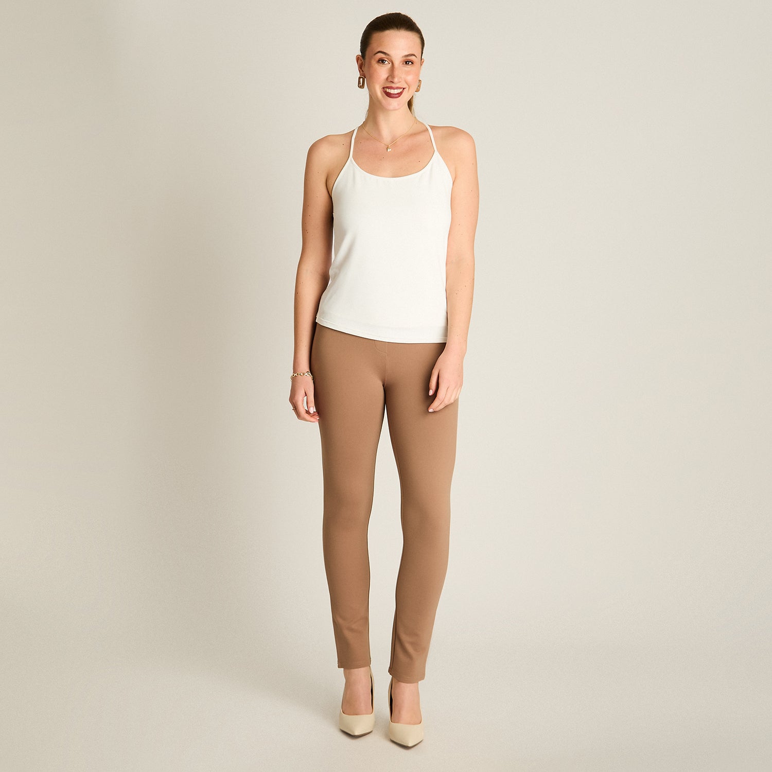 Peto Crudo Sin Mangas Elasticidad Media Sin Forro Calce Normal Tela Punto