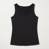 Polera Básica sin Mangas Negro en plano
