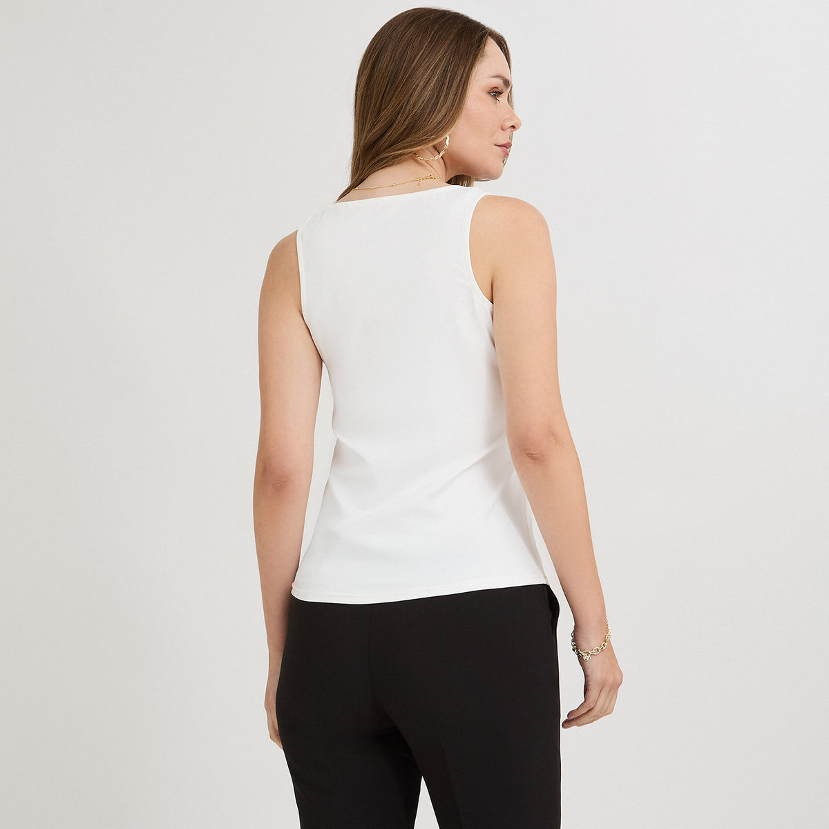 Polera Básica sin Mangas Blanco