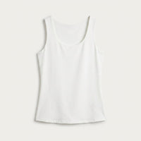 Polera Básica sin Mangas Blanco en plano