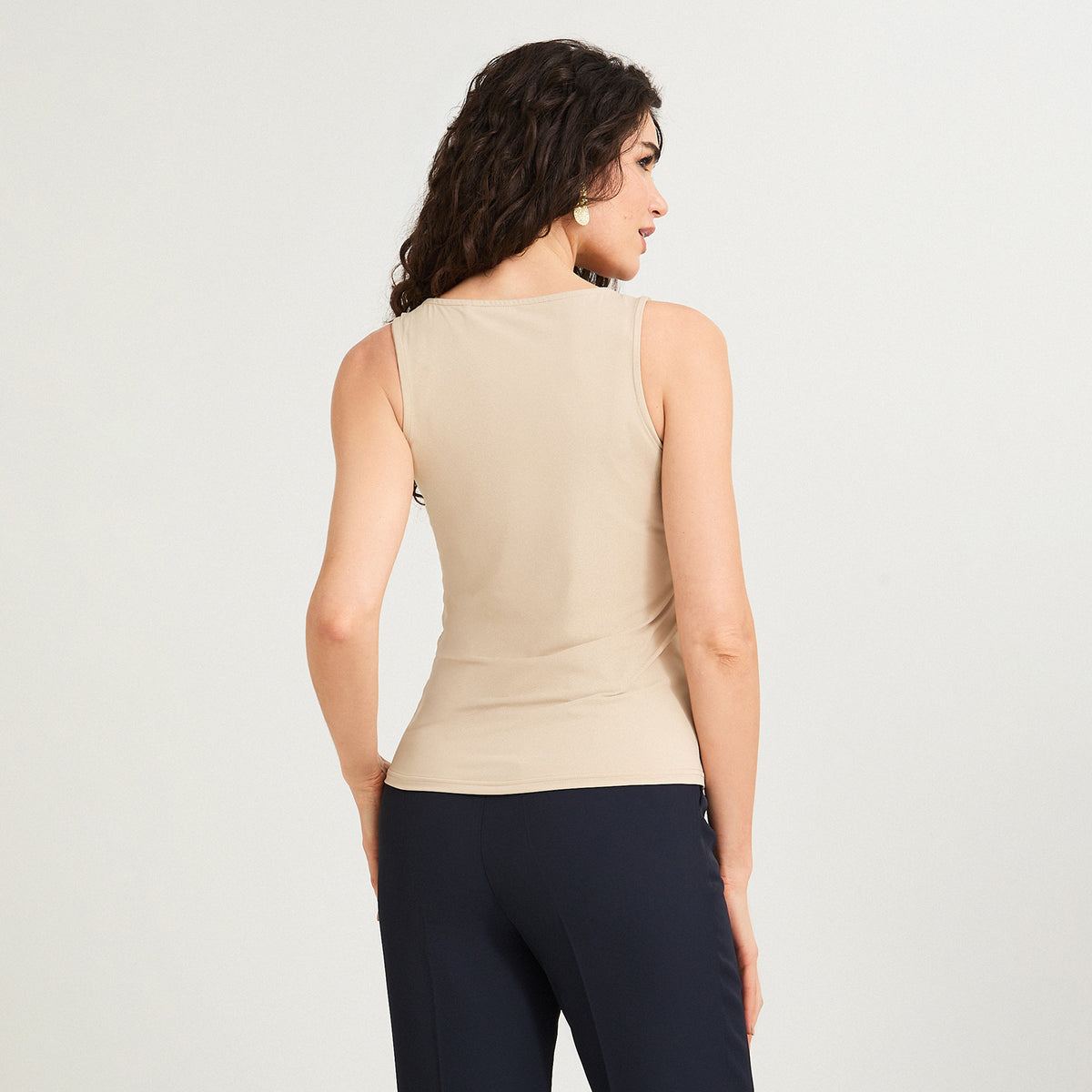 Polera Básica sin Mangas Beige
