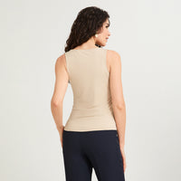 Polera Básica sin Mangas Beige