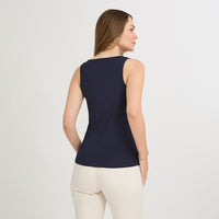 Polera Básica sin Mangas Azul