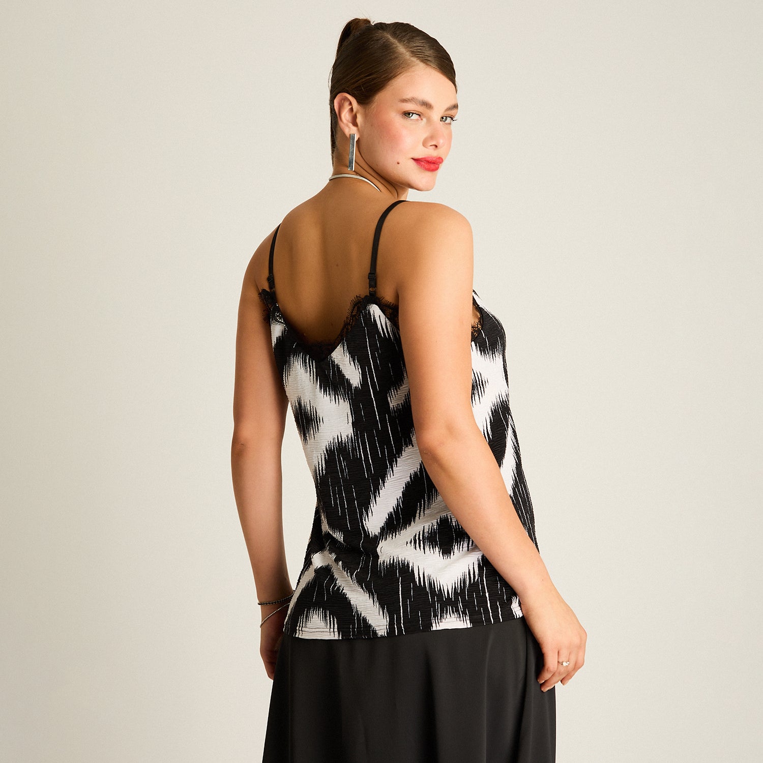Peto Estampado Zebra con Encaje
