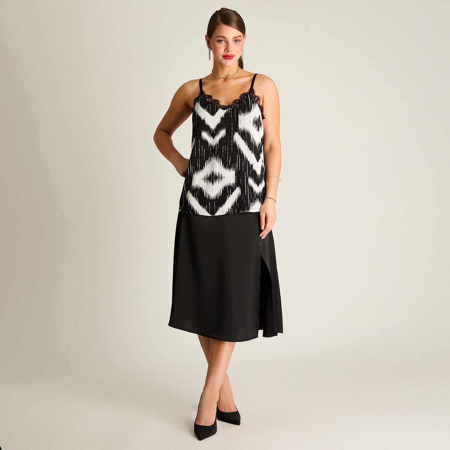 Peto Estampado Zebra con Encaje