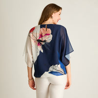 Túnica Azul Liviana de Manga Corta