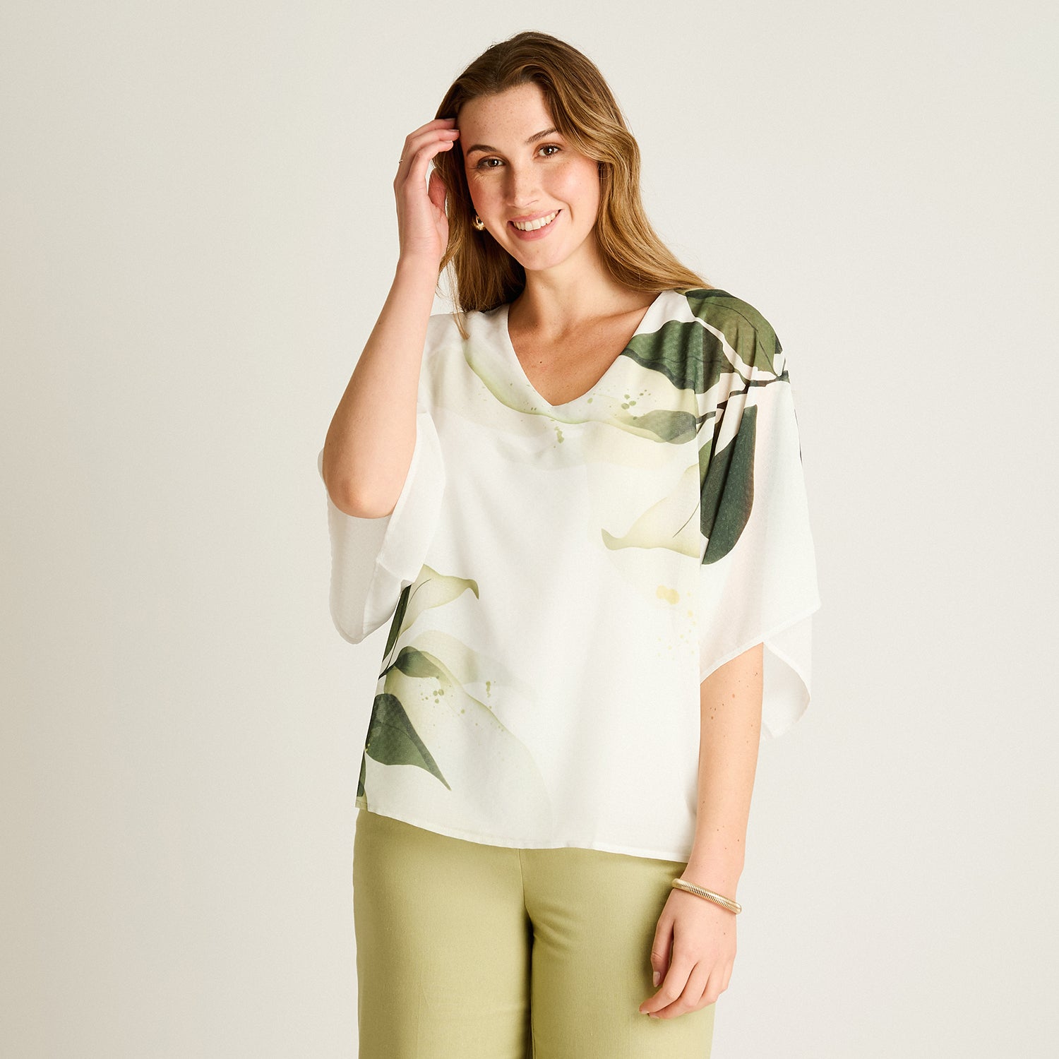 Túnica Verde Hoja Oversize