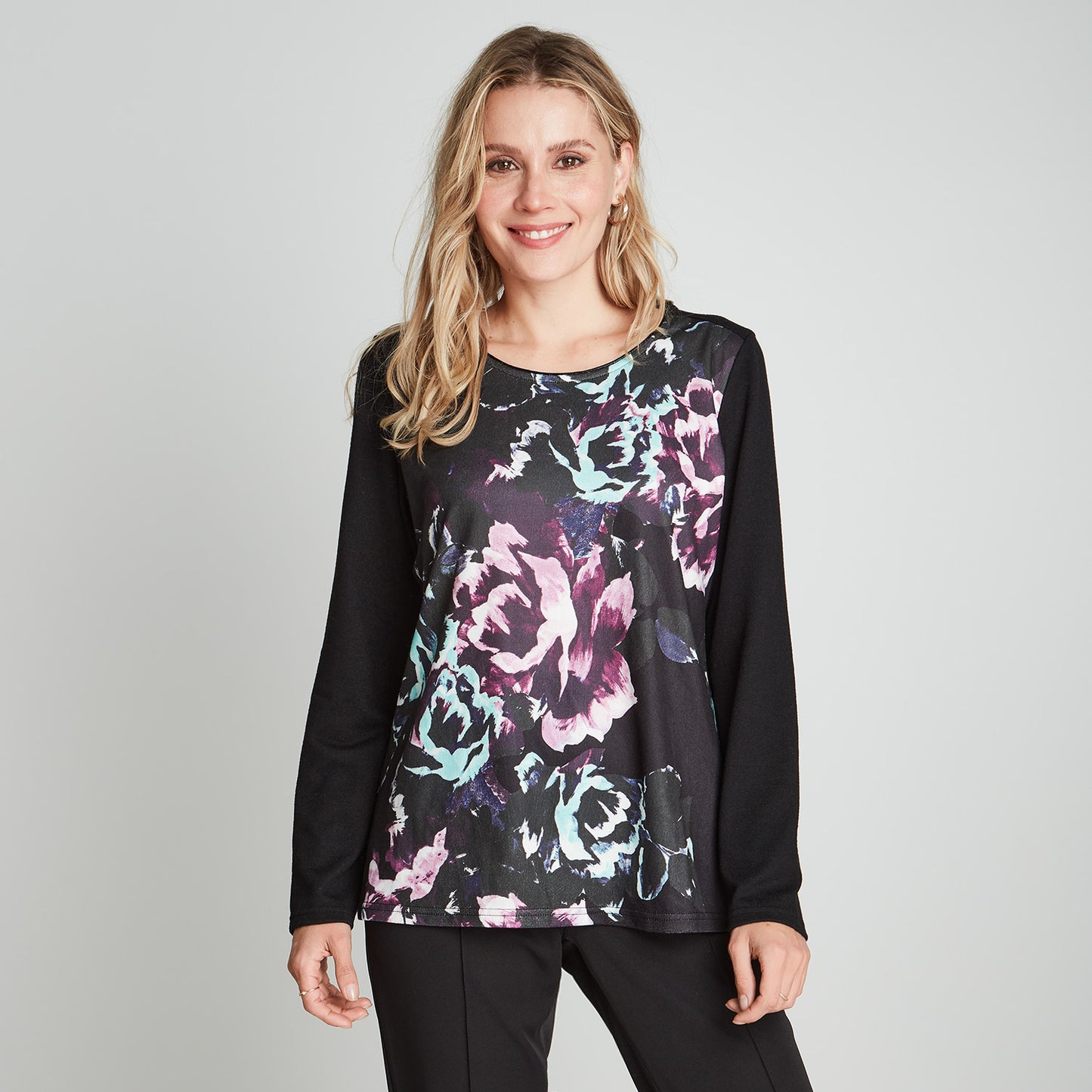 Polera Tejida Con Estampado Localizado