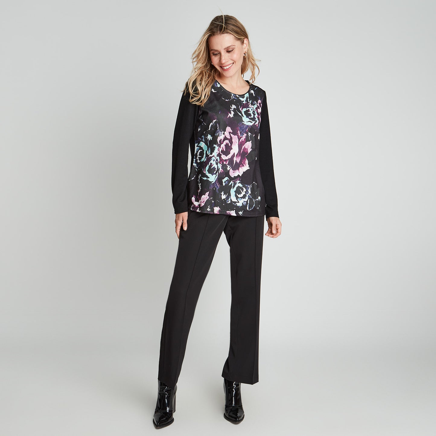 Polera Tejida Con Estampado Localizado