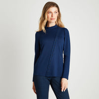 Polera Camant Con Aplicación Azul