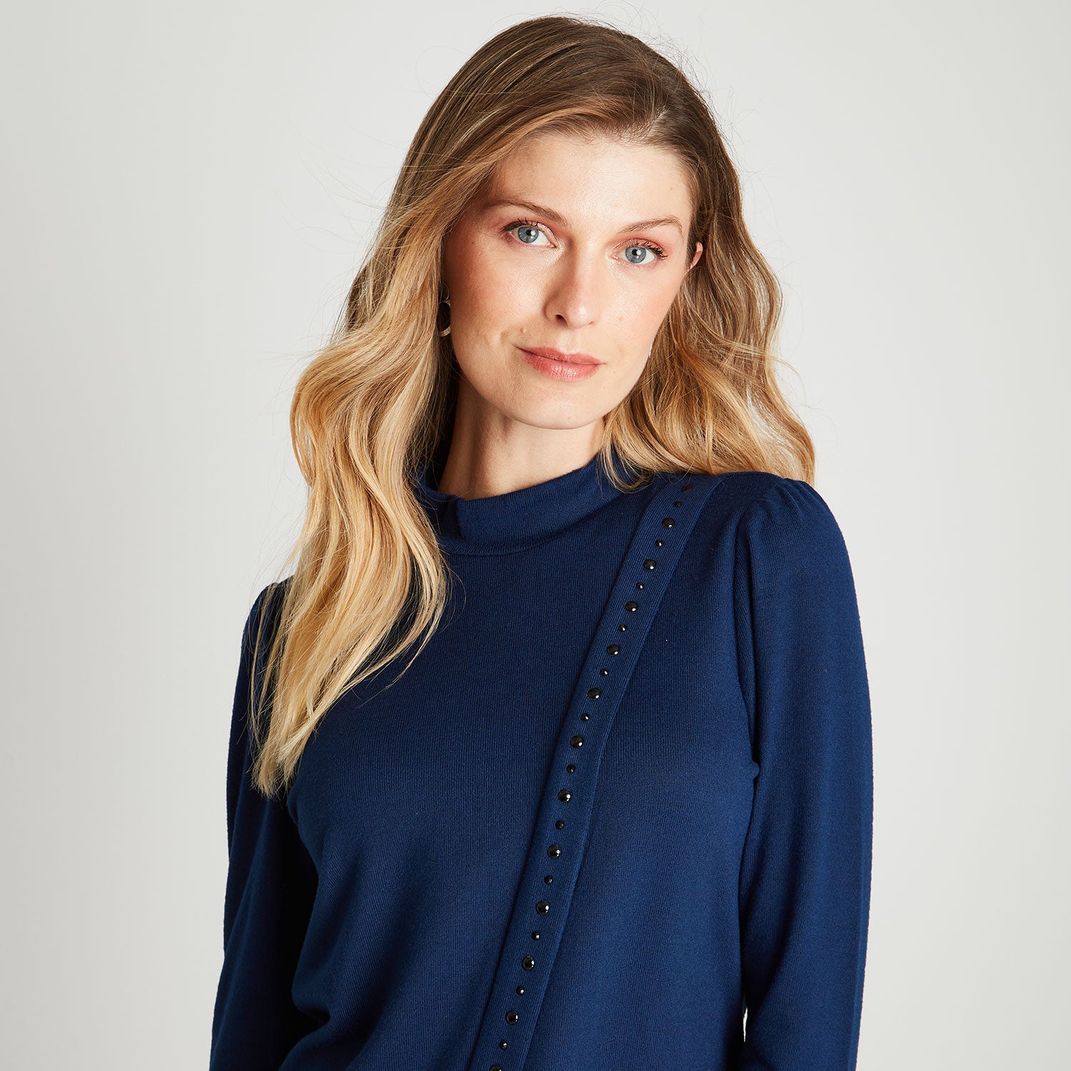 Polera Camant Con Aplicación Azul