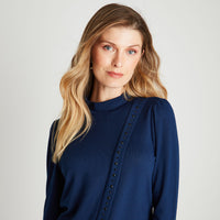 Polera Camant Con Aplicación Azul
