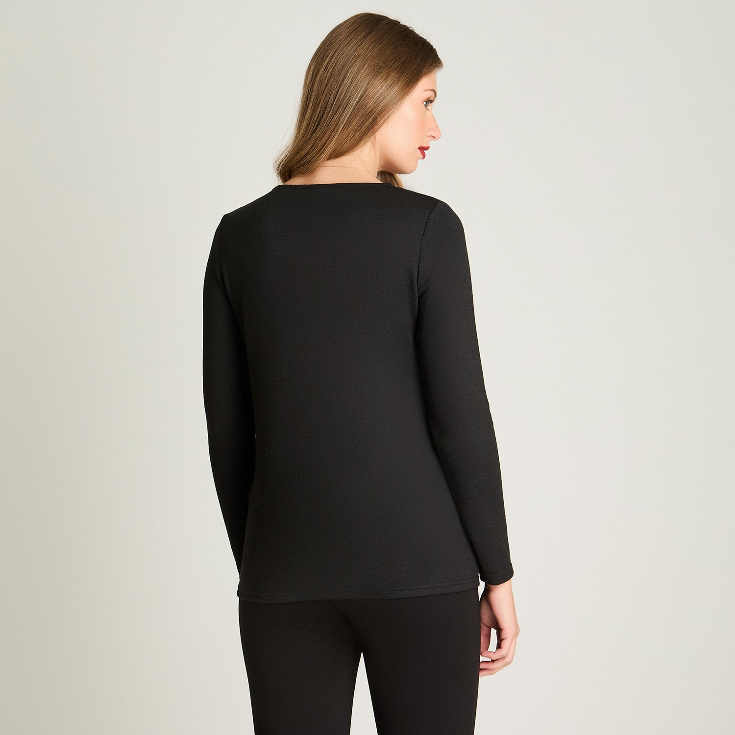 Polera Tejida Twin Set Con Capa Negro Lorenzo Di Pontti