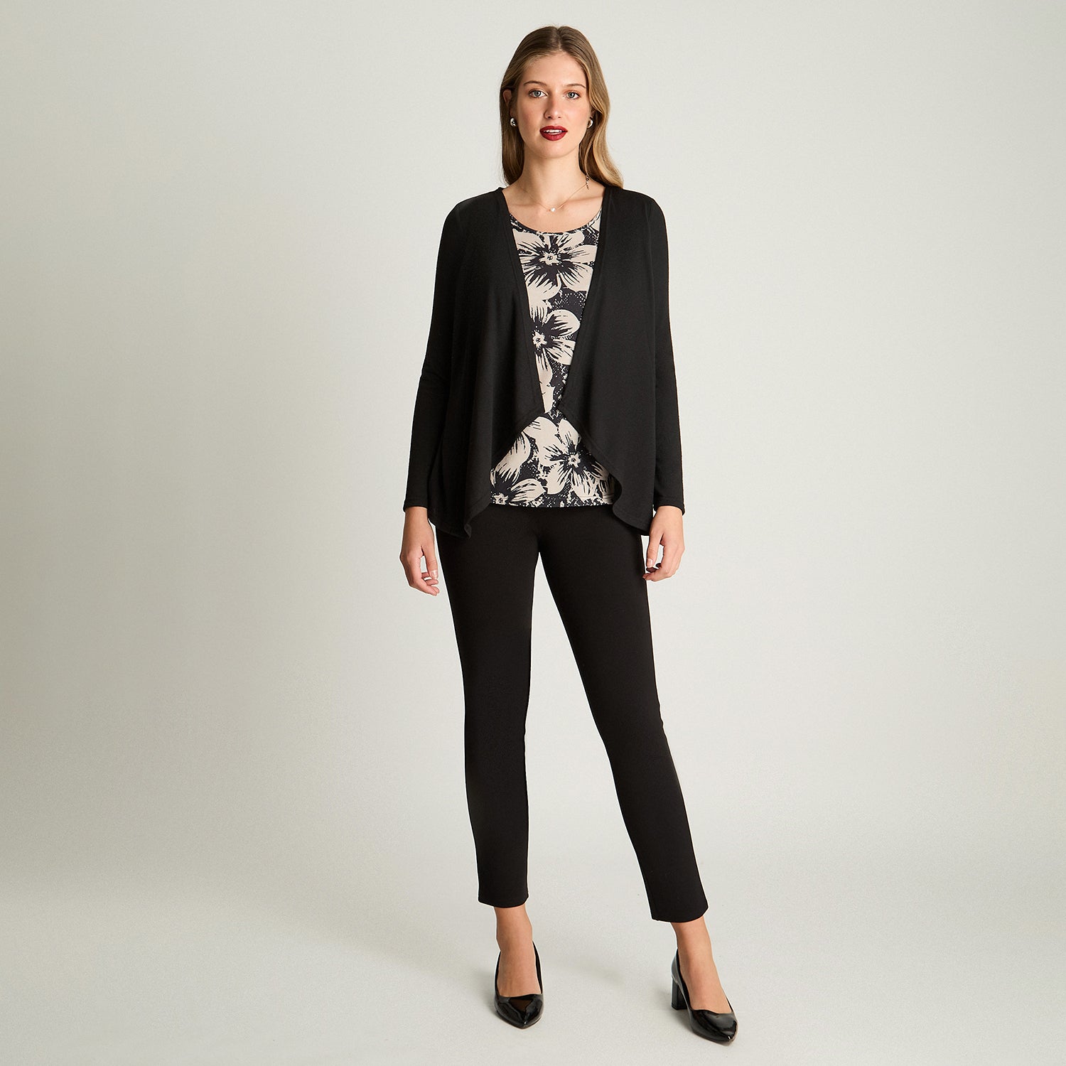 Polera Tejida Twin Set Con Capa Negro Lorenzo Di Pontti