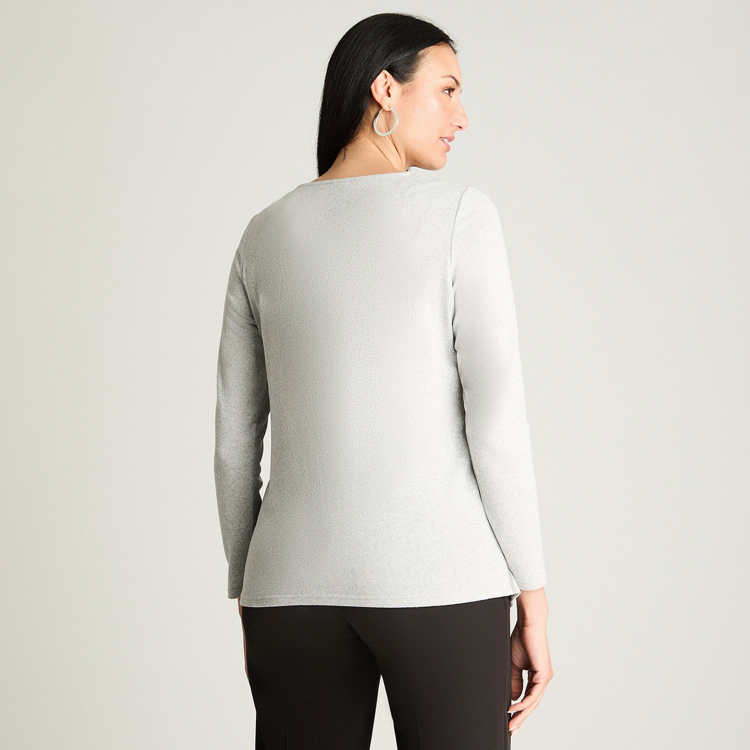 Polera Tejida Twin Set Con Capa Gris Lorenzo Di Pontti