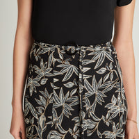 Falda Larga Negro Estampado