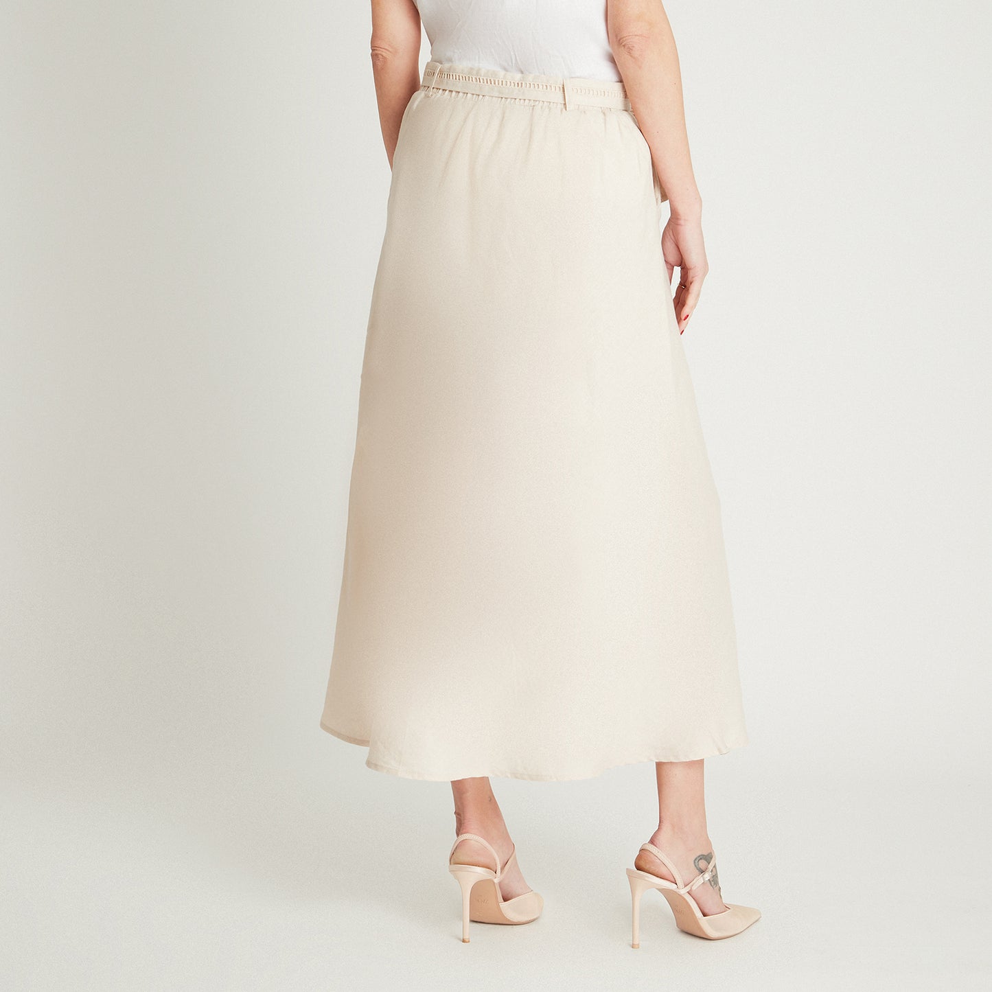 Falda Arena Midi Acampanada Lorenzo di Pontti