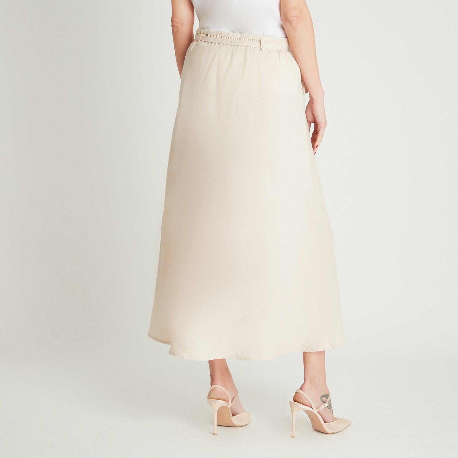 Falda Arena Midi Acampanada Lorenzo di Pontti