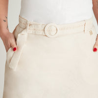 Falda Arena Midi Acampanada Lorenzo di Pontti