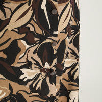 Falda De Camant Estampada Café Lorenzo Di Pontti