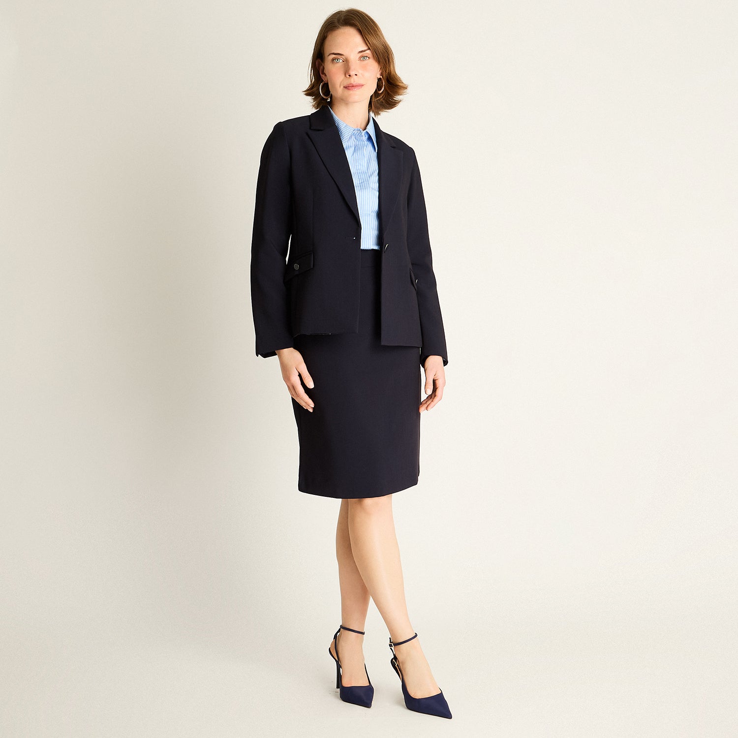 Falda Azul Midi