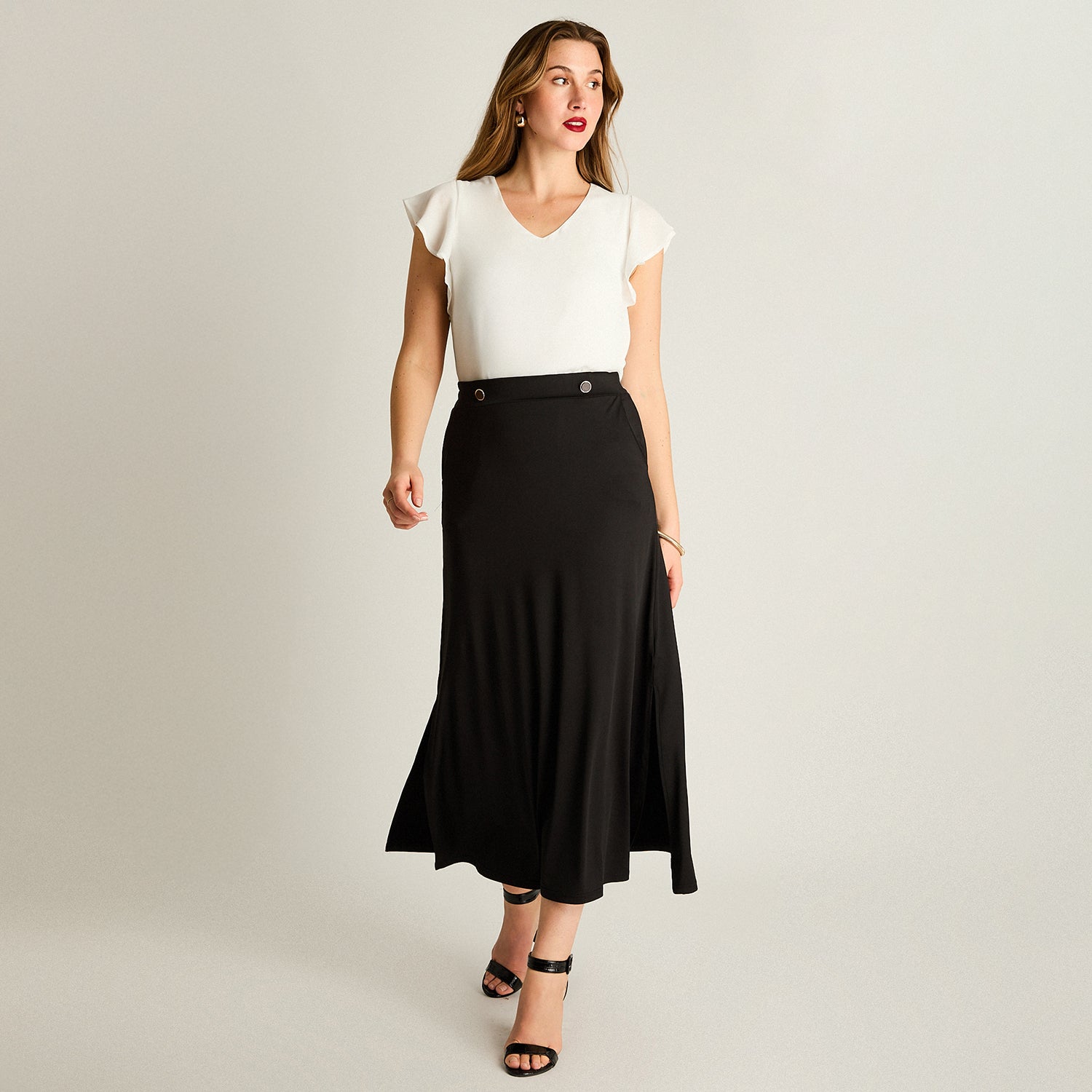 Falda Midi Negra