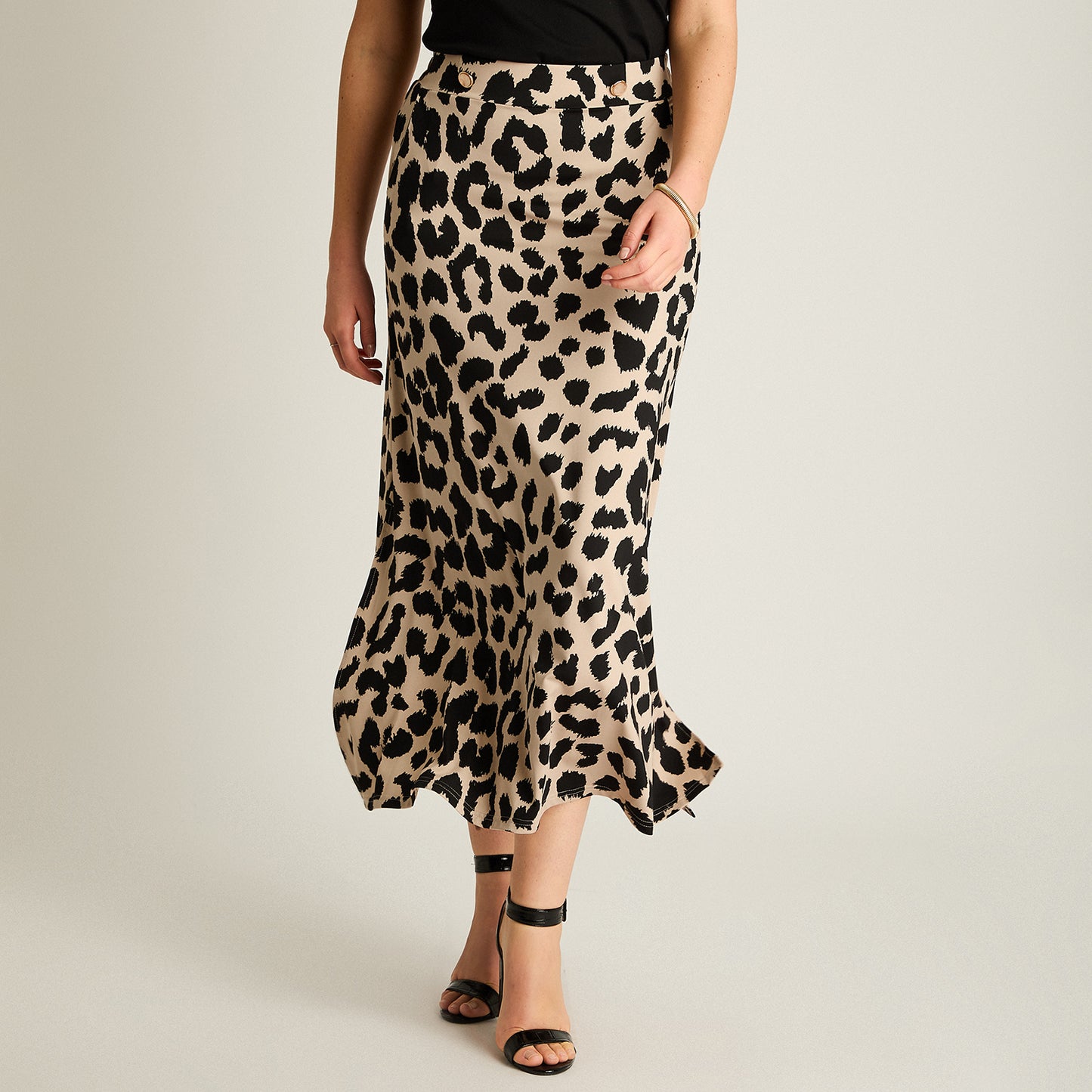 Falda Midi Animal Print Arena