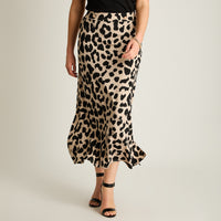 Falda Midi Animal Print Arena