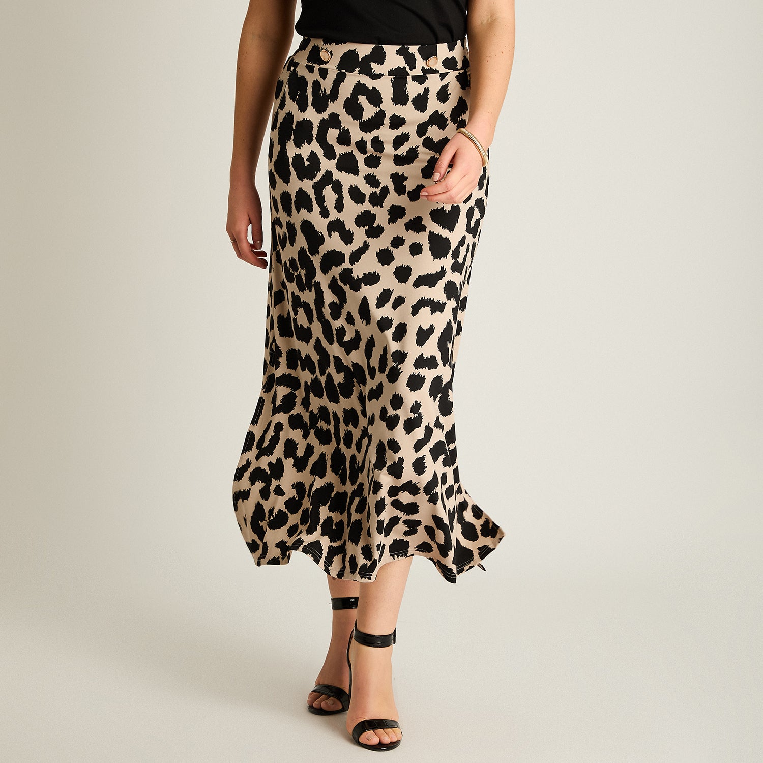 Falda Midi Animal Print Arena